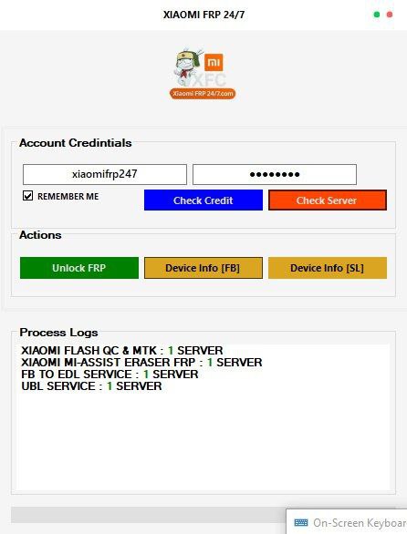 Xiaomi FRP Tool Screenshot